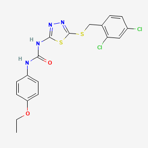 1-[5-[(2,4-Dichlorophenyl)methylsulfanyl]-1,3,4-thiadiazol-2-yl]-3-(4-ethoxyphenyl)urea