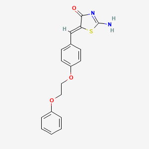 (5Z)-2-amino-5-[[4-(2-phenoxyethoxy)phenyl]methylidene]-1,3-thiazol-4-one