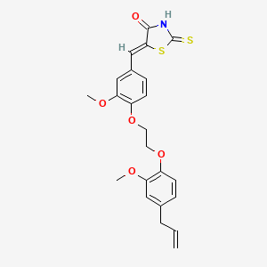 (5Z)-5-[[3-methoxy-4-[2-(2-methoxy-4-prop-2-enylphenoxy)ethoxy]phenyl]methylidene]-2-sulfanylidene-1,3-thiazolidin-4-one