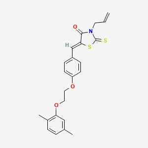 (5Z)-5-[[4-[2-(2,5-dimethylphenoxy)ethoxy]phenyl]methylidene]-3-prop-2-enyl-2-sulfanylidene-1,3-thiazolidin-4-one