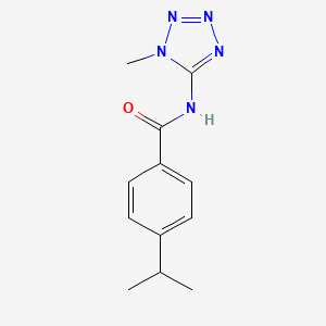 molecular formula C12H15N5O B1659186 N-(1-methyltetrazol-5-yl)-4-propan-2-ylbenzamide CAS No. 638146-75-5