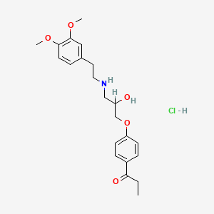 3-(2-(3,4-Dimethoxyphenyl)ethylamino)-1-(4-propionylphenoxy)propan-2-ol hydrochloride