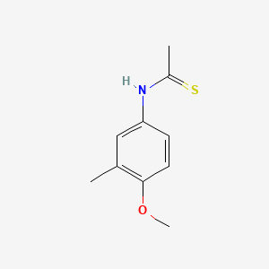 molecular formula C10H13NOS B1659191 Ethanethioamide, N-(4-methoxy-3-methylphenyl)- CAS No. 63815-96-3