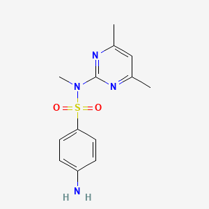 molecular formula C13H16N4O2S B1659193 Benzenesulfonamide, 4-amino-N-(4,6-dimethyl-2-pyrimidinyl)-N-methyl- CAS No. 63826-13-1