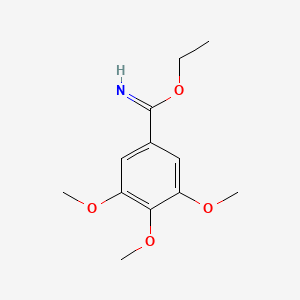 molecular formula C12H17NO4 B1659198 Ethyl 3,4,5-trimethoxybenzene-1-carboximidate CAS No. 6383-98-8