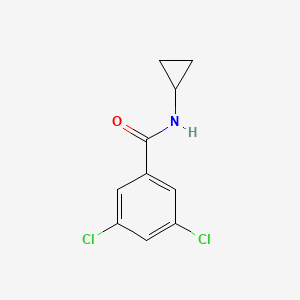 molecular formula C10H9Cl2NO B1659206 Benzamide, N-cyclopropyl-3,5-dichloro- CAS No. 63887-16-1