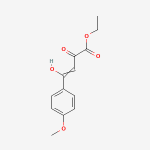 molecular formula C13H14O5 B1659211 Ethyl 4-hydroxy-4-(4-methoxyphenyl)-2-oxobut-3-enoate CAS No. 63913-14-4