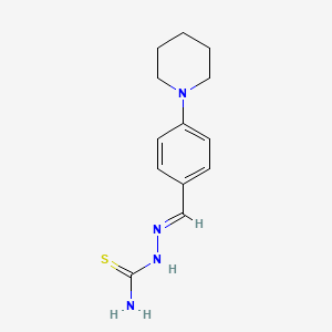 molecular formula C13H18N4S B1659212 4-Piperidinobenzaldehyde thiosemicarbazone CAS No. 63916-23-4