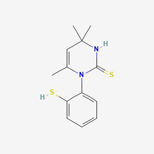 2(1H)-Pyrimidinethione, 3,4-dihydro-1-(2-mercaptophenyl)-4,4,6-trimethyl-