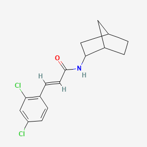 molecular formula C16H17Cl2NO B1659216 (E)-N-(2-Bicyclo[2.2.1]heptanyl)-3-(2,4-dichlorophenyl)prop-2-enamide CAS No. 6394-54-3