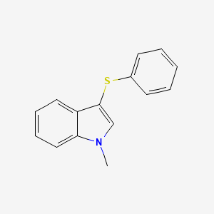 molecular formula C15H13NS B1659217 1-Methyl-3-phenylsulfanyl-1H-indole CAS No. 63955-67-9