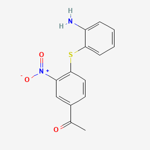 1-{4-[(2-Aminophenyl)thio]-3-nitrophenyl}ethan-1-one