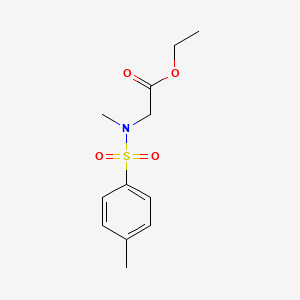 molecular formula C12H17NO4S B1659231 Sarcosine, N-(p-tolylsulfonyl)-, ethyl ester CAS No. 63981-18-0