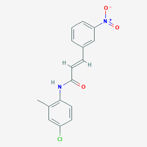 molecular formula C16H13ClN2O3 B1659234 (E)-N-(4-chloro-2-methylphenyl)-3-(3-nitrophenyl)prop-2-enamide CAS No. 6399-15-1