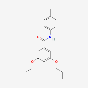 molecular formula C20H25NO3 B1659240 N-(4-methylphenyl)-3,5-dipropoxybenzamide CAS No. 6403-45-8