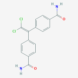 molecular formula C16H12Cl2N2O2 B1659247 4-[1-(4-Carbamoylphenyl)-2,2-dichloroethenyl]benzamide CAS No. 6406-39-9