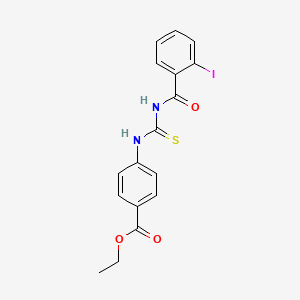 molecular formula C17H15IN2O3S B1659259 Ethyl 4-[(2-iodobenzoyl)carbamothioylamino]benzoate CAS No. 6426-89-7