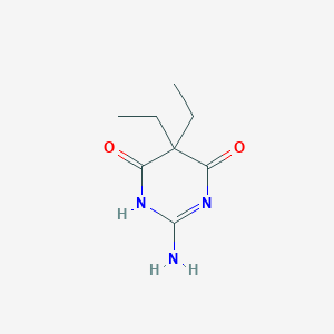molecular formula C8H13N3O2 B1659262 2-Amino-5,5-diethylpyrimidine-4,6(1H,5H)-dione CAS No. 64289-52-7