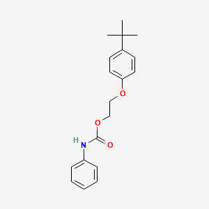 molecular formula C19H23NO3 B1659263 2-(4-tert-butylphenoxy)ethyl N-phenylcarbamate CAS No. 6429-18-1