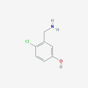 molecular formula C7H8ClNO B1659268 3-(Aminomethyl)-4-chlorophenol CAS No. 643088-04-4