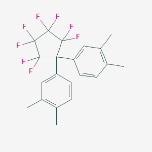 molecular formula C21H18F8 B165927 1,1'-(2,2,3,3,4,4,5,5-Octafluorocyclopentane-1,1-diyl)bis(3,4-dimethylbenzene) CAS No. 136525-94-5