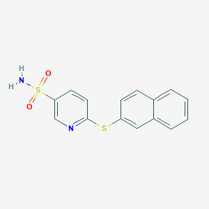 6-[(Naphthalen-2-yl)sulfanyl]pyridine-3-sulfonamide