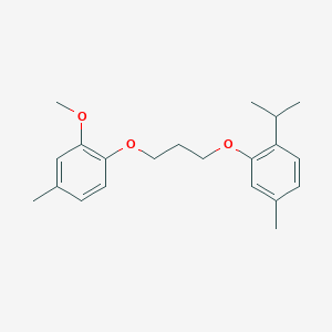 molecular formula C21H28O3 B1659287 2-Methoxy-4-methyl-1-[3-(5-methyl-2-propan-2-ylphenoxy)propoxy]benzene CAS No. 6441-71-0