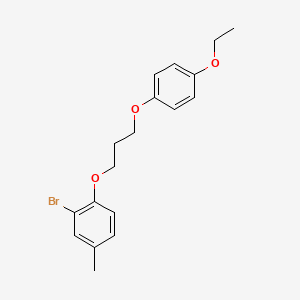 2-Bromo-1-[3-(4-ethoxyphenoxy)propoxy]-4-methylbenzene