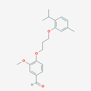 3-Methoxy-4-[3-(5-methyl-2-propan-2-ylphenoxy)propoxy]benzaldehyde