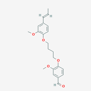 molecular formula C22H26O5 B1659295 3-methoxy-4-[4-[2-methoxy-4-[(E)-prop-1-enyl]phenoxy]butoxy]benzaldehyde CAS No. 6446-79-3