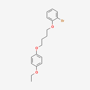molecular formula C18H21BrO3 B1659306 1-Bromo-2-[4-(4-ethoxyphenoxy)butoxy]benzene CAS No. 6450-24-4