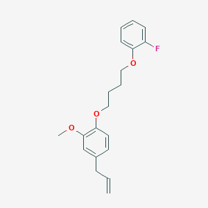 molecular formula C20H23FO3 B1659316 1-[4-(2-Fluorophenoxy)butoxy]-2-methoxy-4-prop-2-enylbenzene CAS No. 6454-23-5