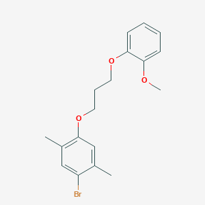 molecular formula C18H21BrO3 B1659323 1-Bromo-4-[3-(2-methoxyphenoxy)propoxy]-2,5-dimethylbenzene CAS No. 6457-07-4