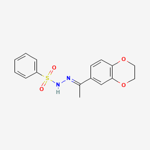N'-[1-(2,3-dihydro-1,4-benzodioxin-6-yl)ethylidene]benzenesulfonohydrazide