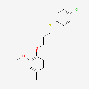 1-[3-(4-Chlorophenyl)sulfanylpropoxy]-2-methoxy-4-methylbenzene