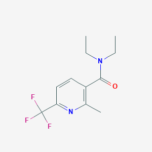 molecular formula C12H15F3N2O B1659339 N,N-diethyl-2-methyl-6-(trifluoromethyl)nicotinamide CAS No. 646455-72-3