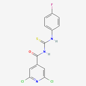 N-(2,6-dichloroisonicotinoyl)-N'-(4-fluorophenyl)thiourea