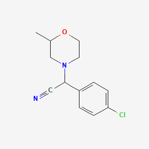 molecular formula C13H15ClN2O B1659346 2-(4-Chlorophenyl)-2-(2-methylmorpholin-4-YL)acetonitrile CAS No. 64661-40-1