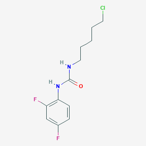 molecular formula C12H15ClF2N2O B1659375 1-(5-Chloropentyl)-3-(2,4-difluorophenyl)urea CAS No. 647824-96-2