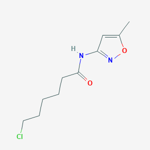 molecular formula C10H15ClN2O2 B1659377 6-chloro-N-(5-methyl-1,2-oxazol-3-yl)hexanamide CAS No. 647825-17-0