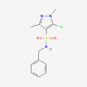 N-benzyl-5-chloro-1,3-dimethylpyrazole-4-sulfonamide