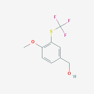 molecular formula C9H9F3O2S B1659381 {4-Methoxy-3-[(trifluoromethyl)sulfanyl]phenyl}methanol CAS No. 647857-17-8