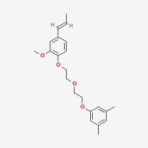 molecular formula C22H28O4 B1659385 1-[2-[2-(3,5-dimethylphenoxy)ethoxy]ethoxy]-2-methoxy-4-[(E)-prop-1-enyl]benzene CAS No. 6481-67-0