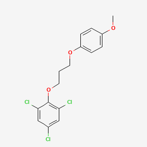 molecular formula C16H15Cl3O3 B1659386 1,3,5-Trichloro-2-[3-(4-methoxyphenoxy)propoxy]benzene CAS No. 6481-90-9