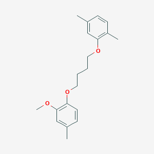 molecular formula C20H26O3 B1659387 1-[4-(2,5-Dimethylphenoxy)butoxy]-2-methoxy-4-methylbenzene CAS No. 6481-97-6