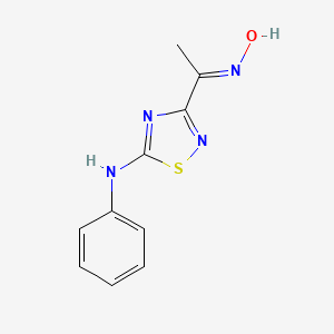 molecular formula C10H10N4OS B1659390 3-(1-Nitrosoethylidene)-N-phenyl-2,3-dihydro-1,2,4-thiadiazol-5-amine CAS No. 64822-05-5