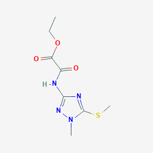 ethyl 2-{[1-methyl-5-(methylthio)-1H-1,2,4-triazol-3-yl]amino}-2-oxoacetate