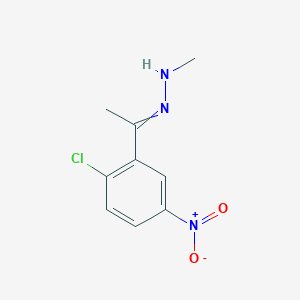molecular formula C9H10ClN3O2 B1659395 1-(2-Chloro-5-nitrophenyl)ethan-1-one 1-methylhydrazone CAS No. 648409-21-6