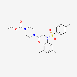 ethyl 4-[2-(3,5-dimethyl-N-(4-methylphenyl)sulfonylanilino)acetyl]piperazine-1-carboxylate