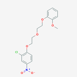 molecular formula C17H18ClNO6 B1659399 2-Chloro-1-[2-[2-(2-methoxyphenoxy)ethoxy]ethoxy]-4-nitrobenzene CAS No. 6488-48-8